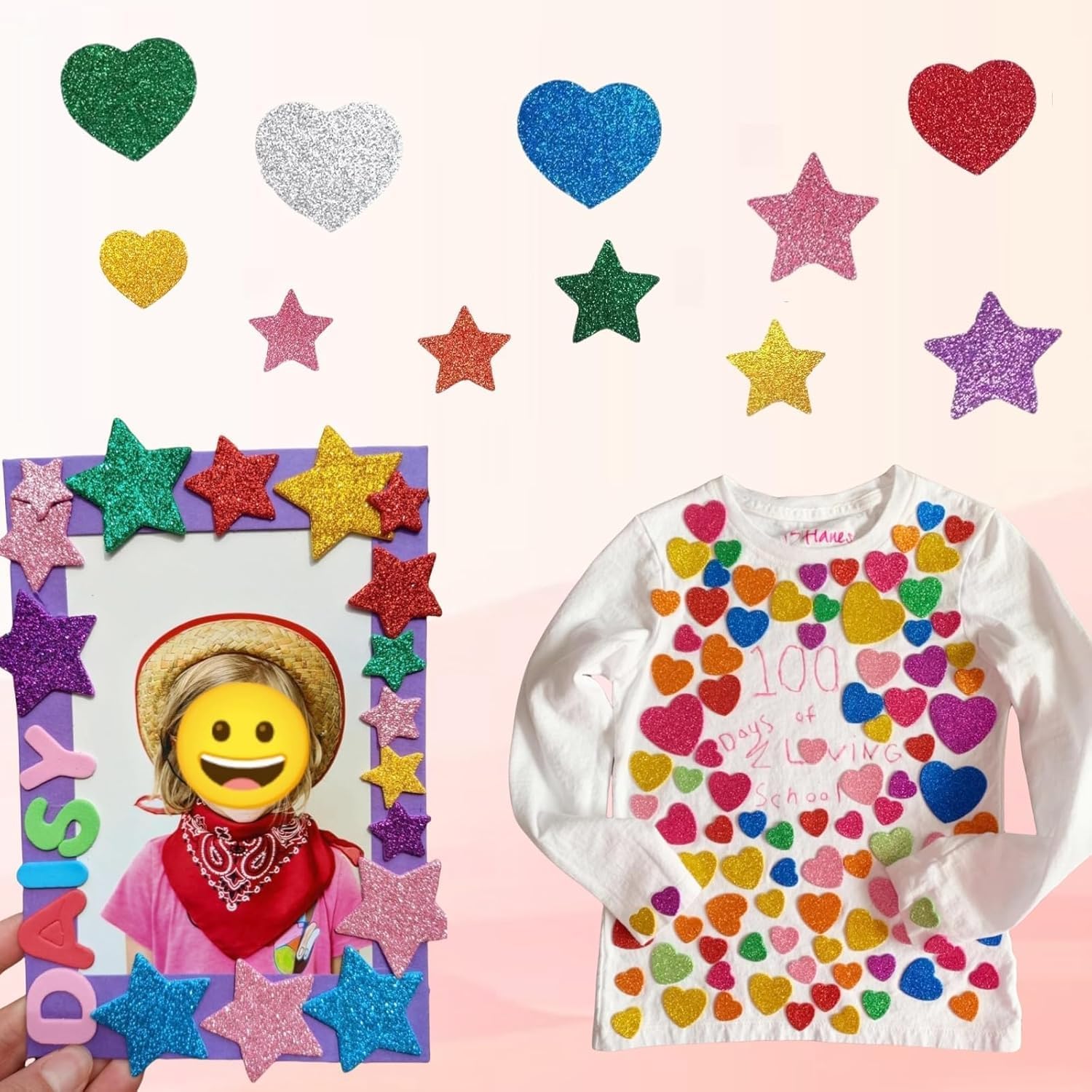 Thumbnail 3 de joonnair 476 Glitzersteine Selbstklebend – 4 Blätter mit 776 Teilen für Bastelprojekte
