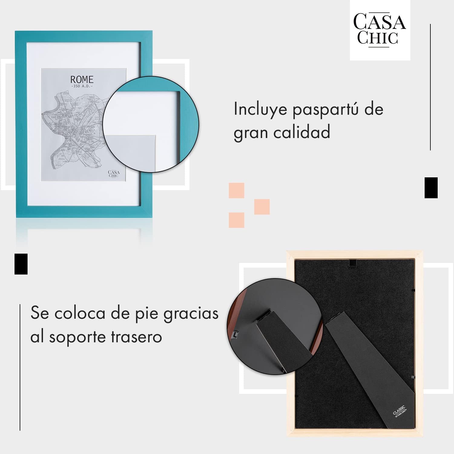 Detalle 2 de Classic by Casa Chic 🖼️ Marco de fotos A4