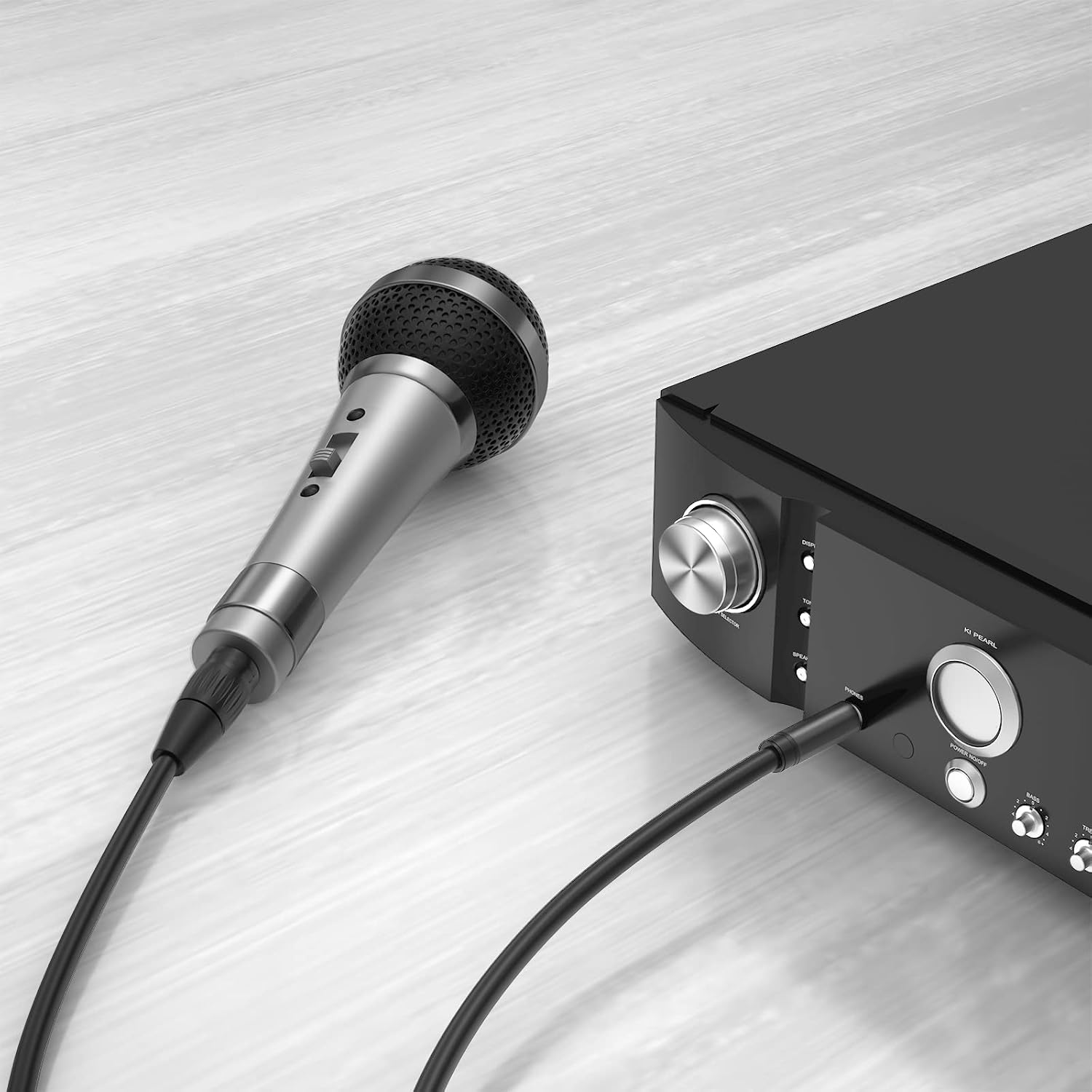 Detalle de Yinker 3 m XLR auf Klinke 6,35 mm Mikrofonkabel – Stereo 1/4 Zoll TRS Buchse zu XLR Stecker