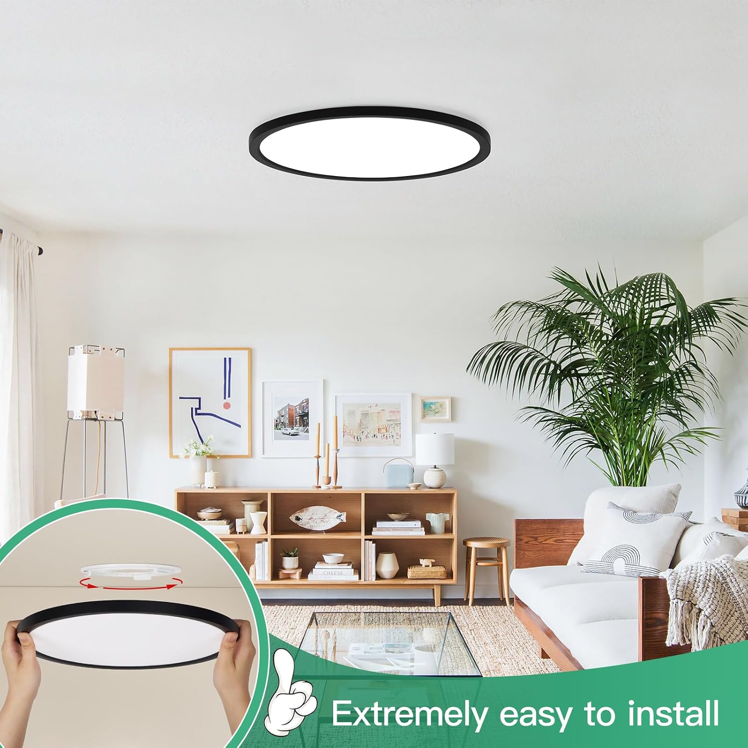 Thumbnail 2 de Brightever LED Flush-Mount Ceiling Light, 12-Inch