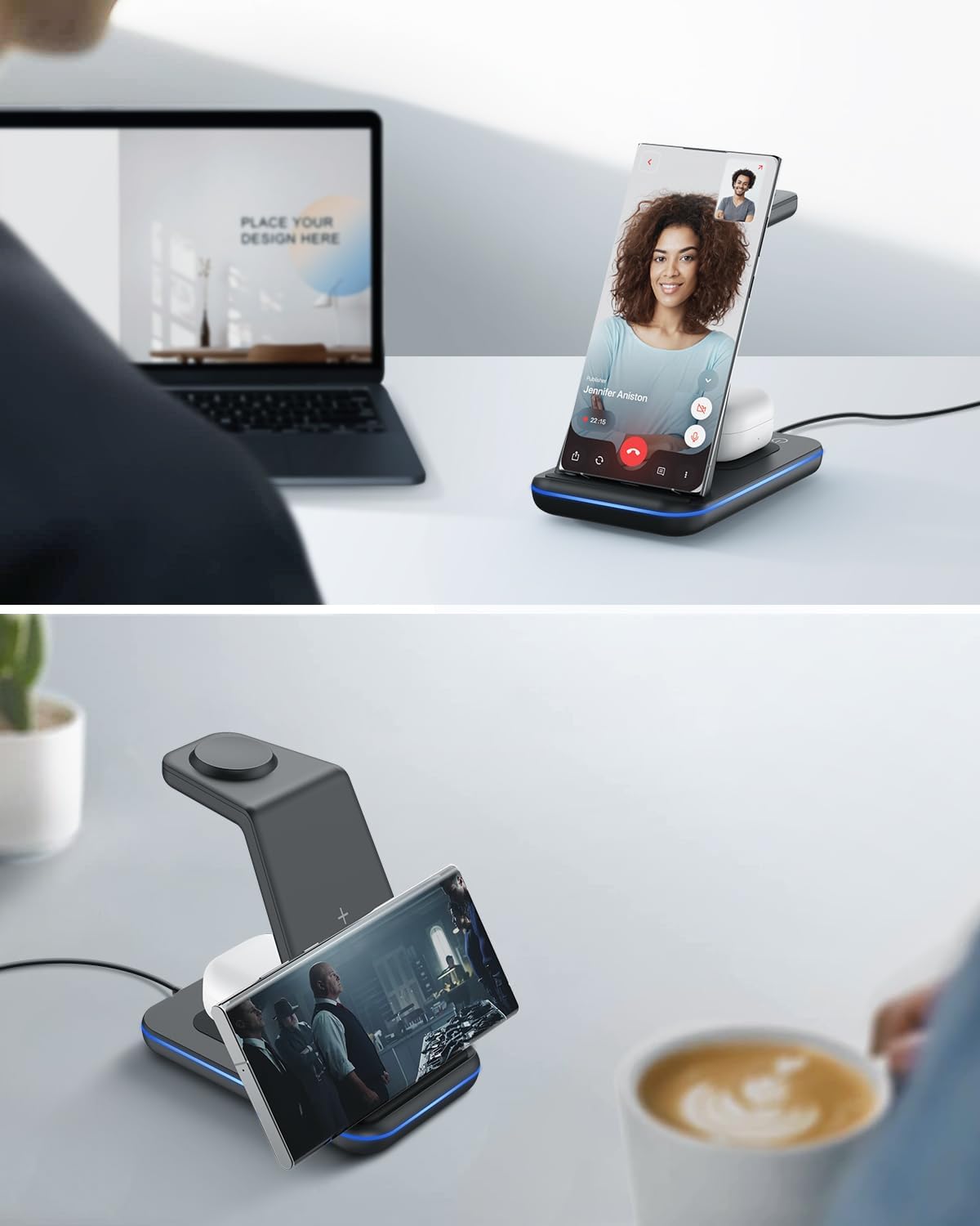 Thumbnail 2 de JoyGeek 3-in-1 Induktive Ladestation Samsung