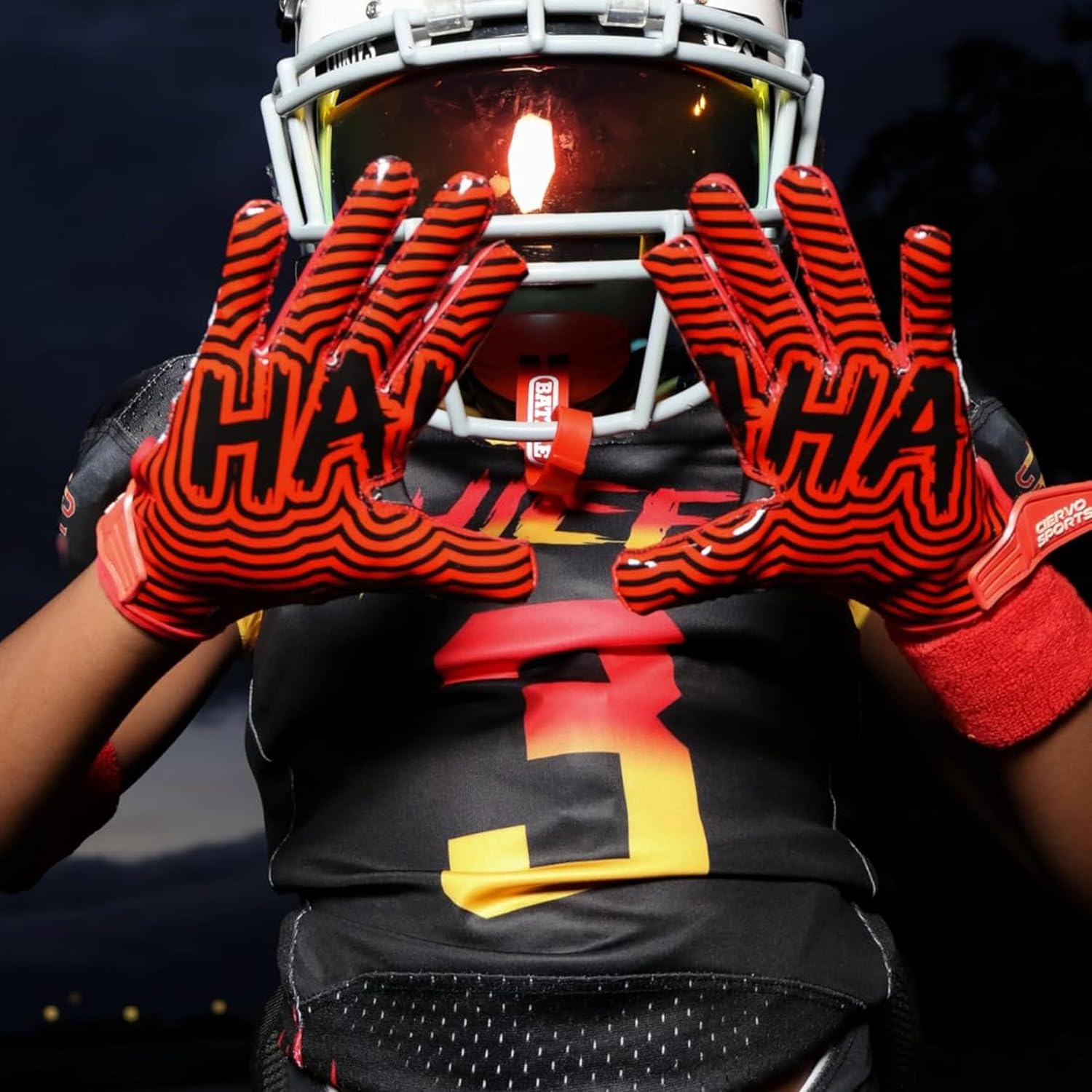Thumbnail 1 de CIERVO SPORTS Youth Football Gloves, Silicone Palm