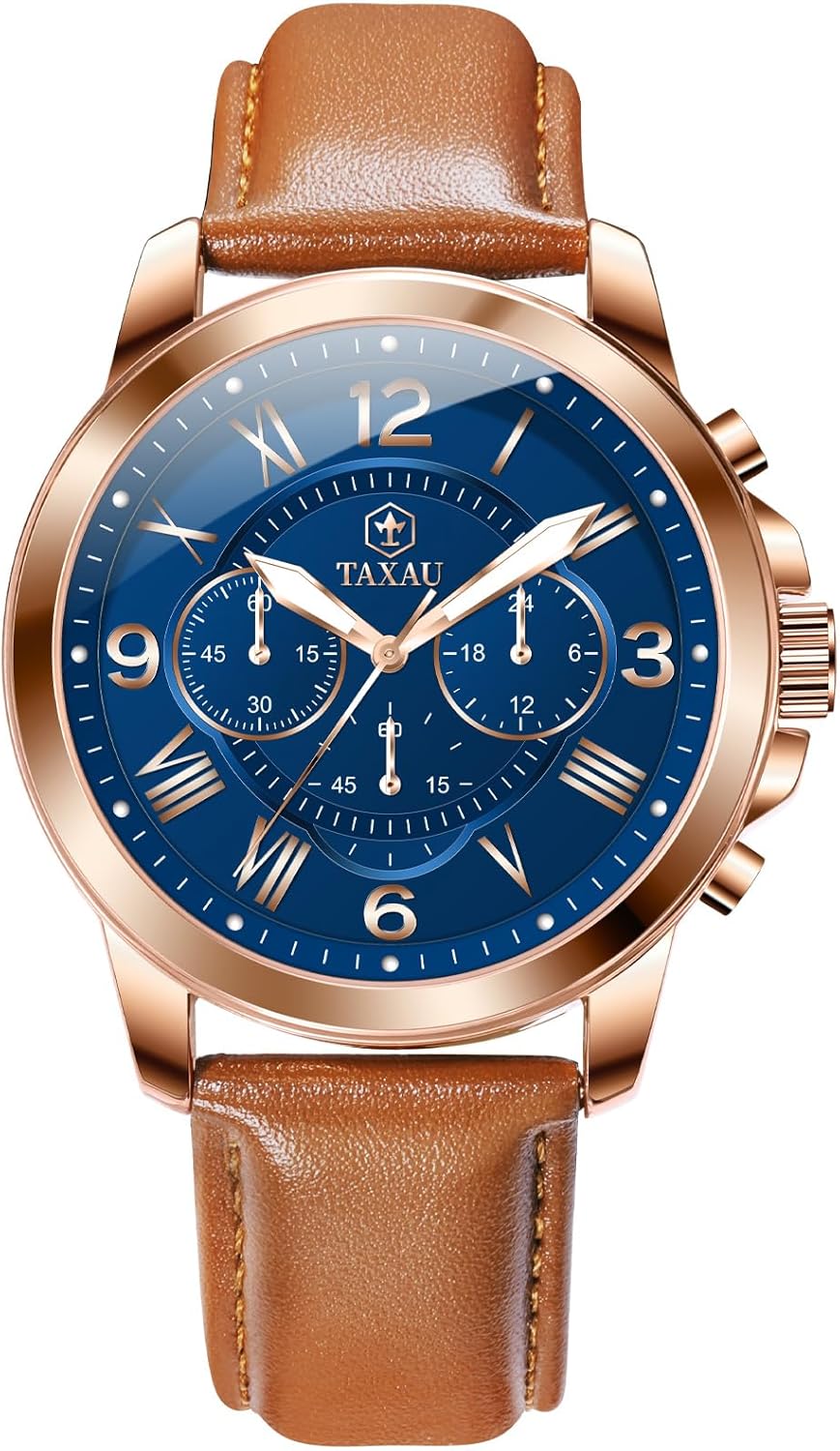 Thumbnail 6 de Taxau Herren Armbanduhr Chronograph – Edelstahl, Quarz, wasserdicht und leuchtend