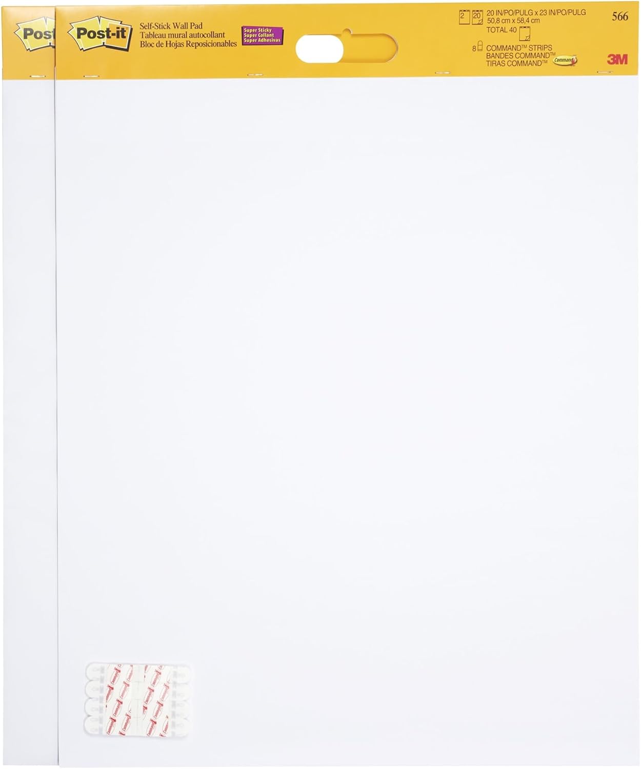 Thumbnail 3 de Post-it Super Sticky Meeting Charts – Pack de 2 blocs (58,4 x 50,8 cm) – blanc