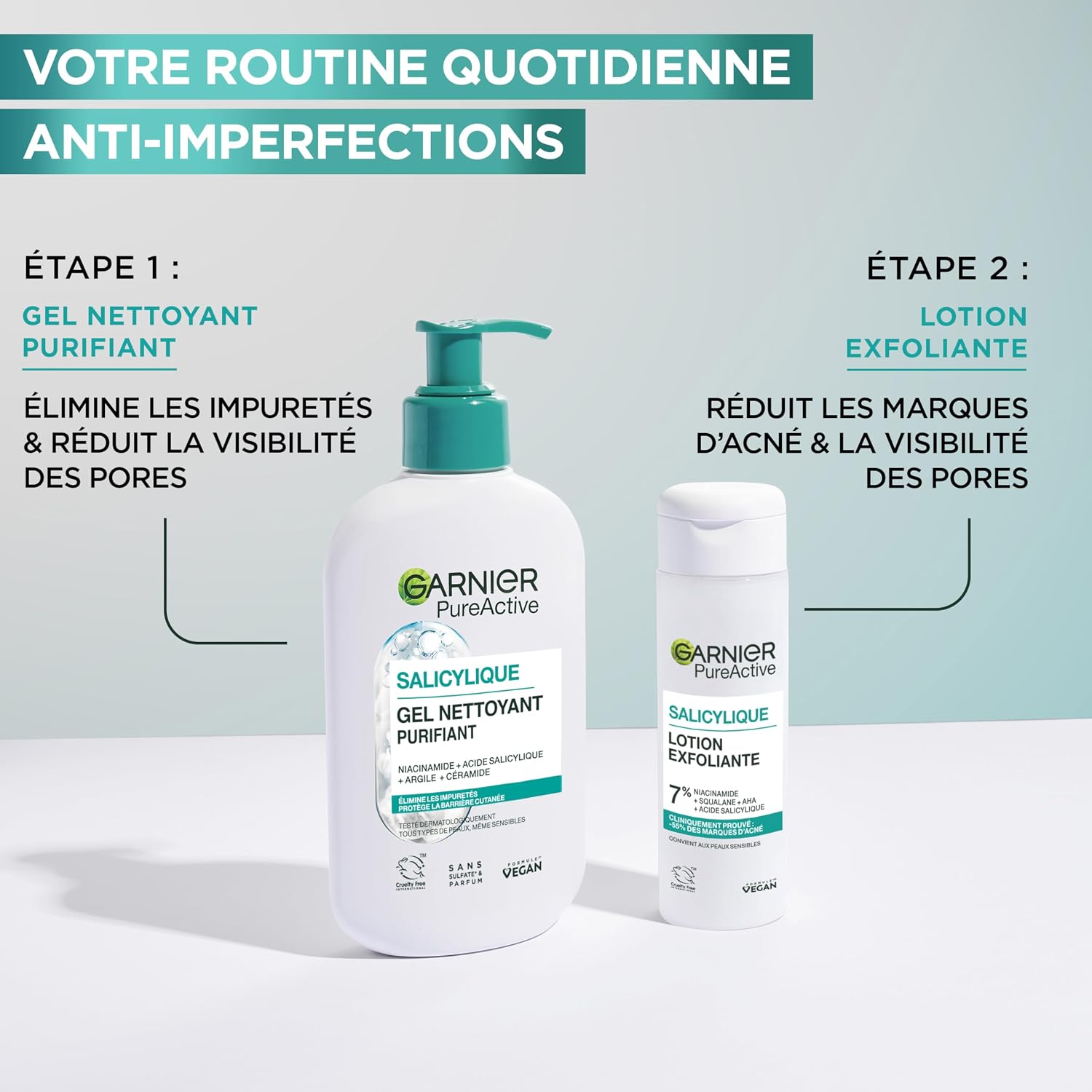 Thumbnail 6 de Garnier PureActive salicylzuurpeelinglotion 120 ml met niacinamide en AHA
