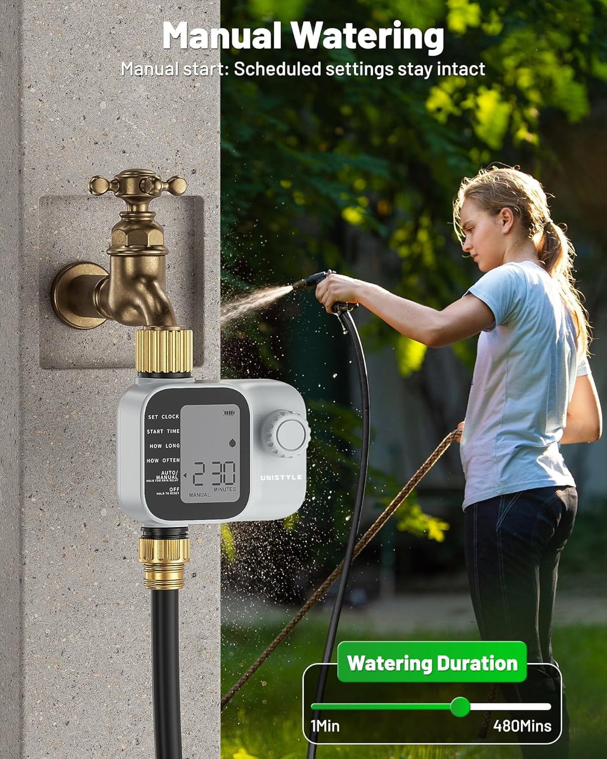 Thumbnail 4 de [2026 All-New] Water Timer by Unistyle: Brass Inlet Hose Timer for Irrigation