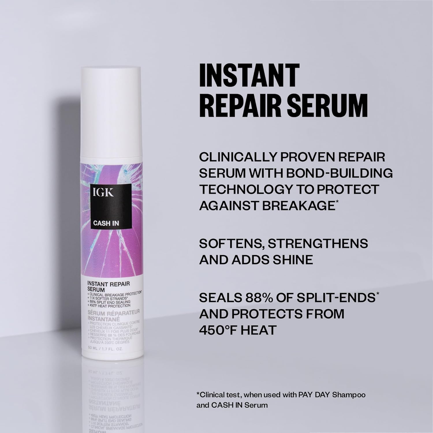 Detalle 2 de IGK Best Interest + Cash In Duo 5 oz hair serum 💇♀