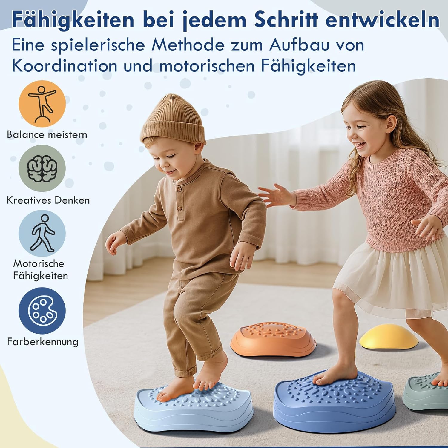 Detalle 1 de Lehoo Castle Balanciersteine Set für Kinder