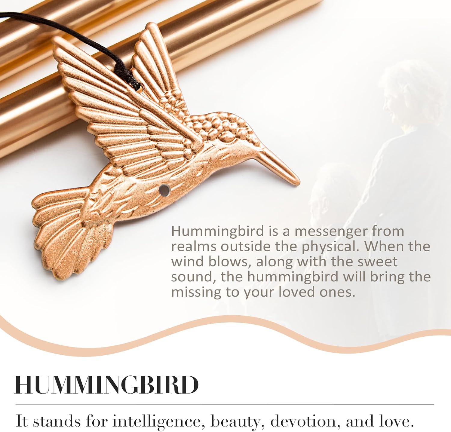Detalle de Synhonty 01 Hummingbird Memorial Wind Chimes, Anodized Aluminum