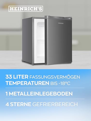 Detalle 2 de HEINRICH´S Mini Gefrierschrank 33L – leise, kompakt und flexibel einsetzbar