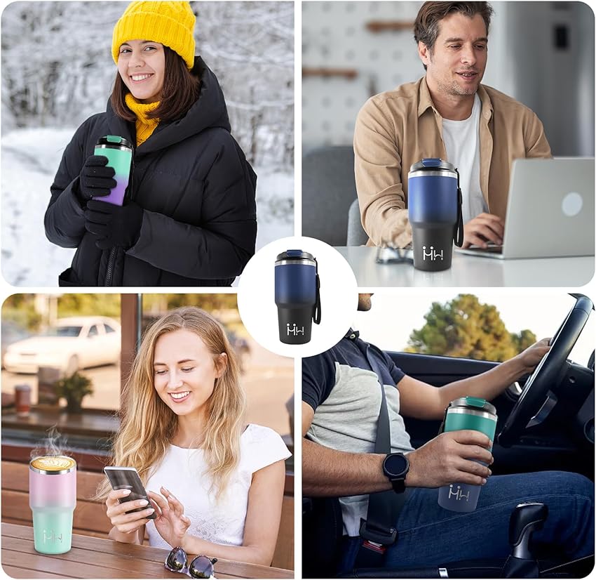 Thumbnail 6 de HoneyHolly Termo Café 600 ml, vaso térmico antigoteo