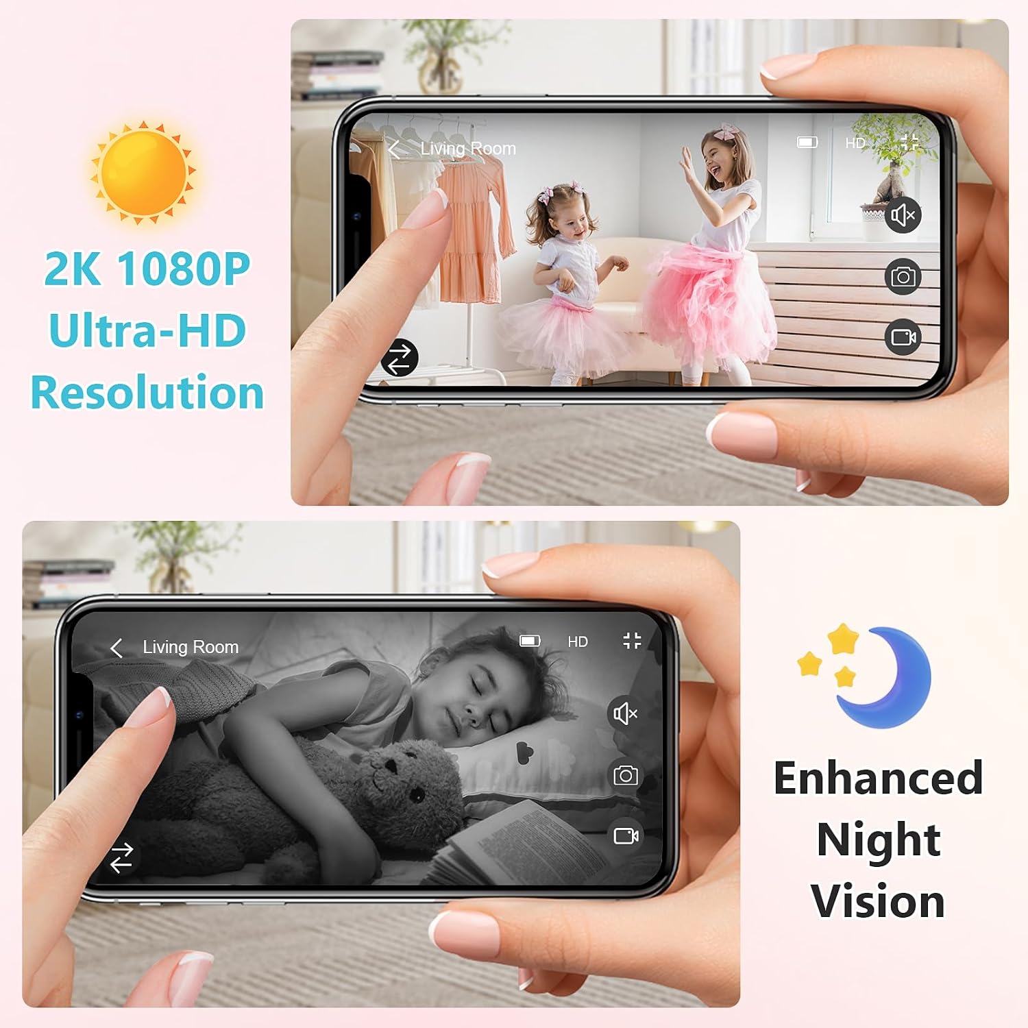 Thumbnail 6 de 2K Pan‑Tilt Indoor Camera with 2.8" Screen