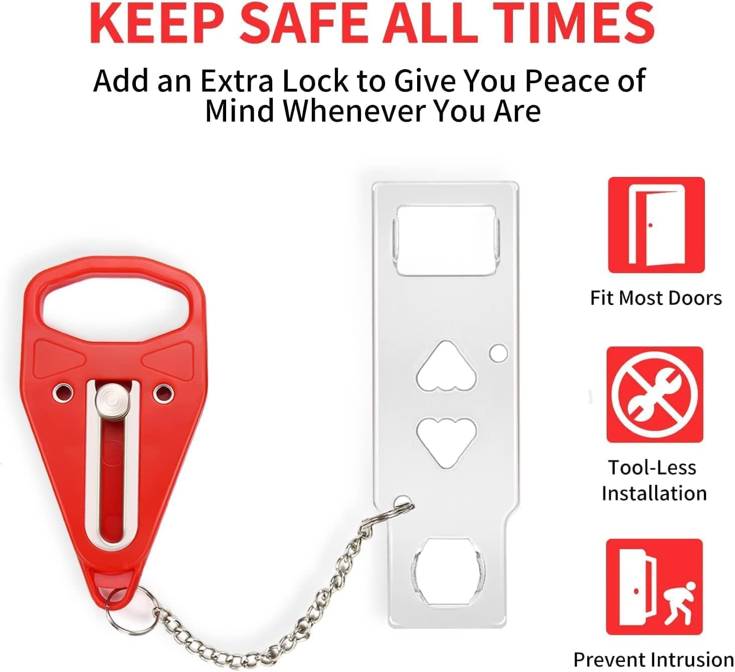 Detalle de Rerishom Portable Door Lock 2-Pack