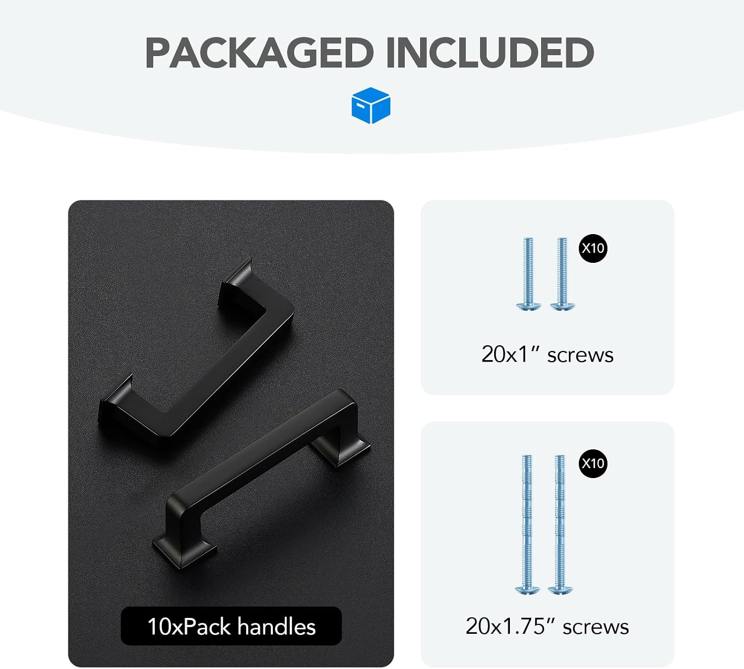 Detalle 2 de HOME EDIT HD9ZC76HS Matte Black Cabinet Pulls, 3-Inch, 10-Pack