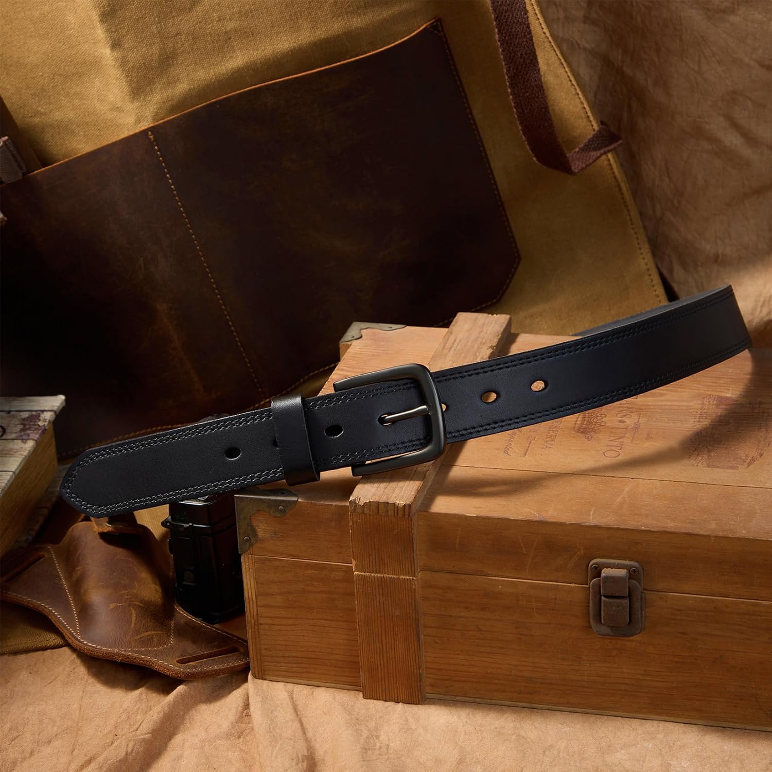 Thumbnail 5 de Vatan genuine leather jeans belt 1.4 inch