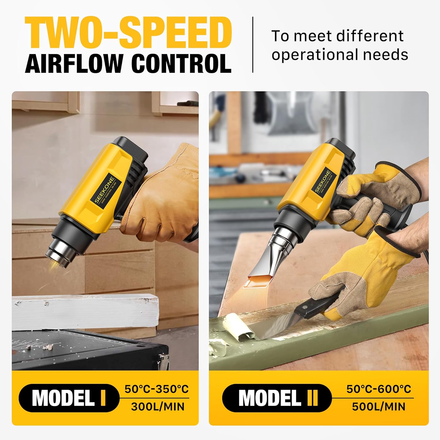 Thumbnail 3 de SEEKONE Heat Gun 2000W with 50–600°C control