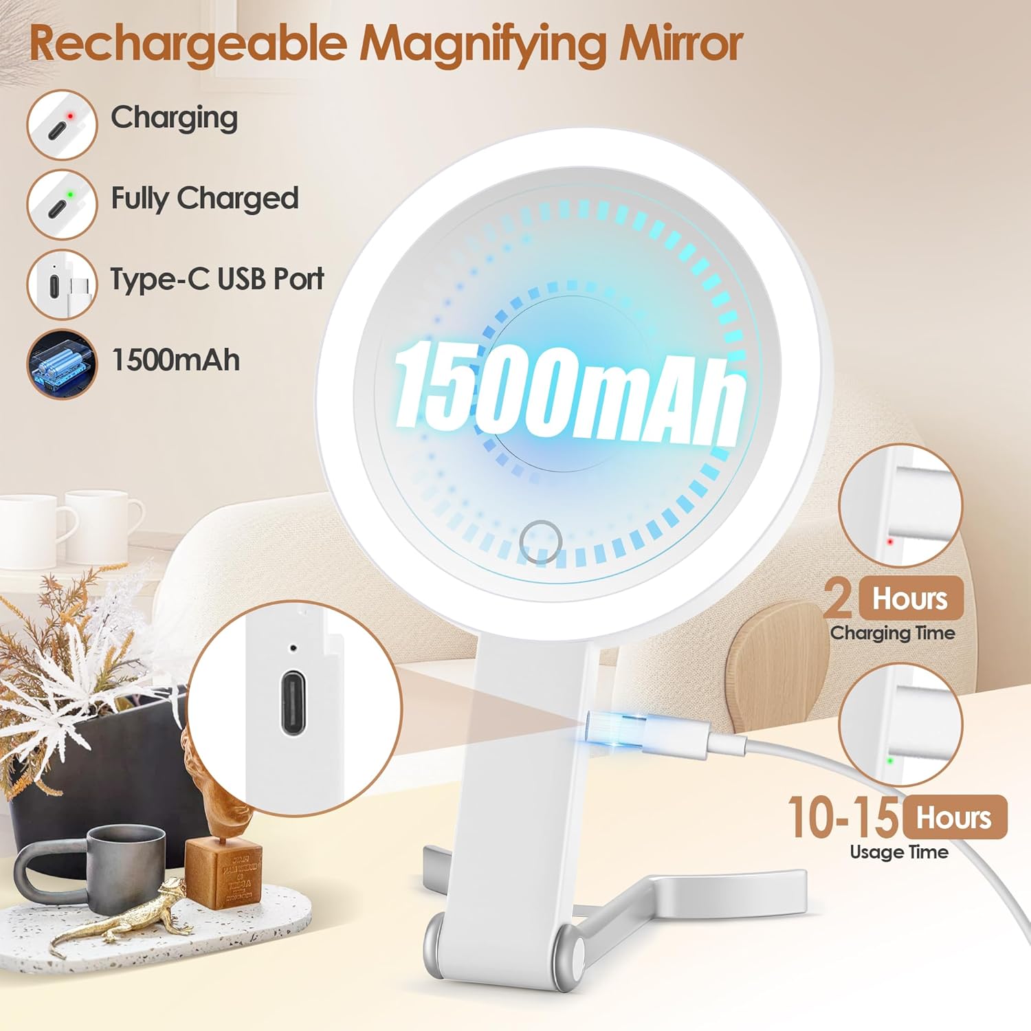 Detalle de MIYADIVA 30X Magnifying Mirror ⚙