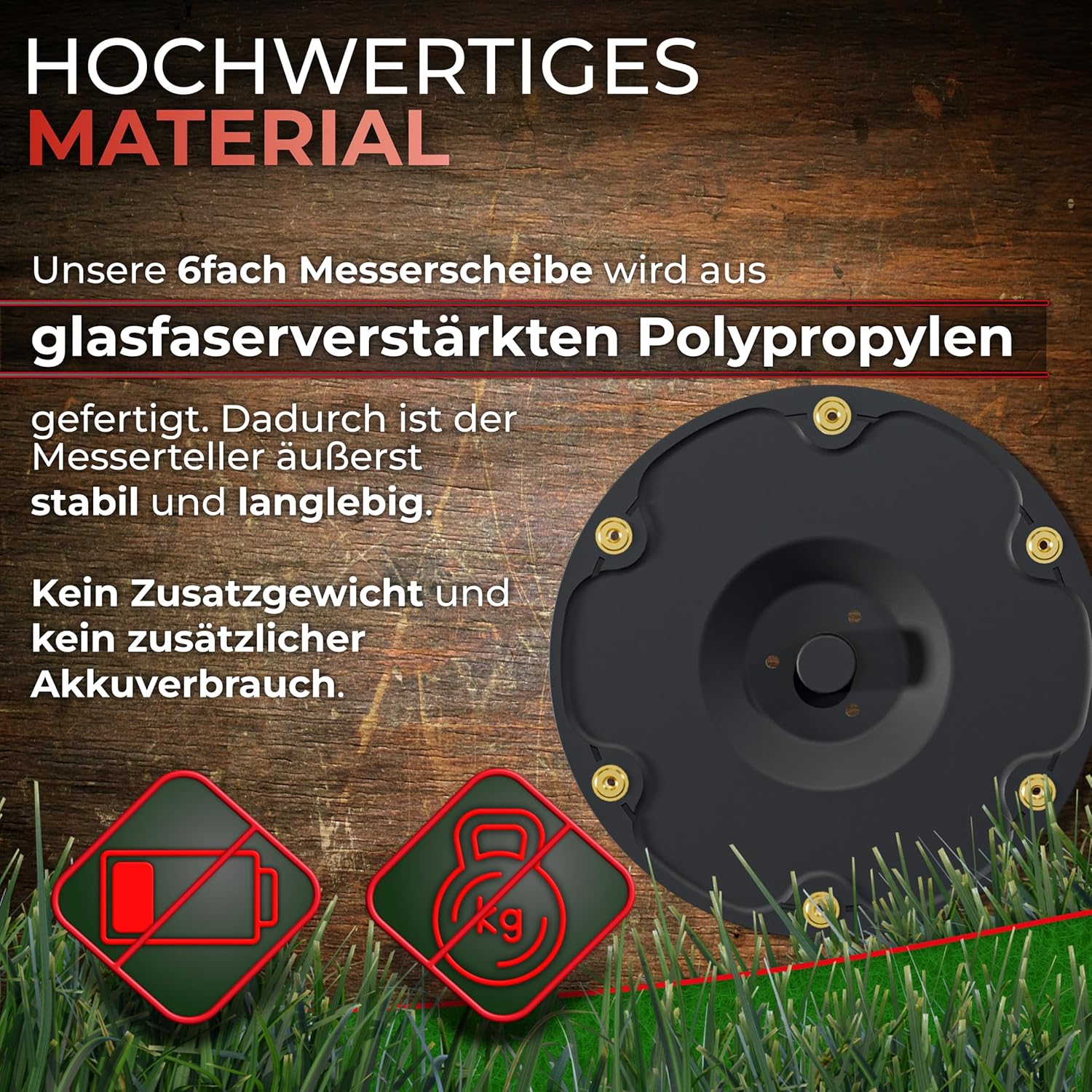 Thumbnail 5 de 6-fach Messerscheibe aus glasfaserverstärktem Kunststoff für Segway Navimow H-Serie (H500E, H800E, H1500E, H3000E-VF)