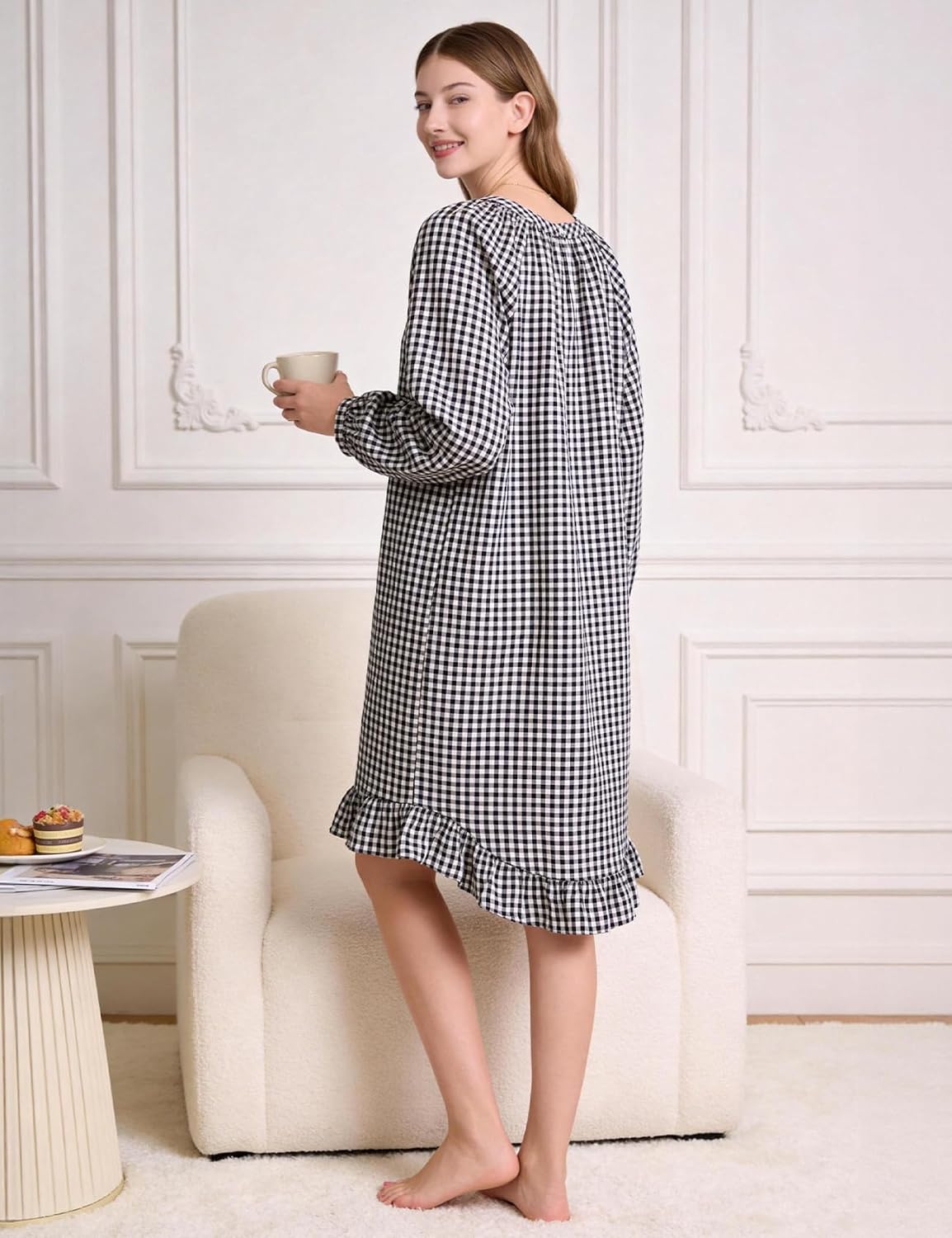 Detalle de PEHMEA Women's Nightgown in Cotton