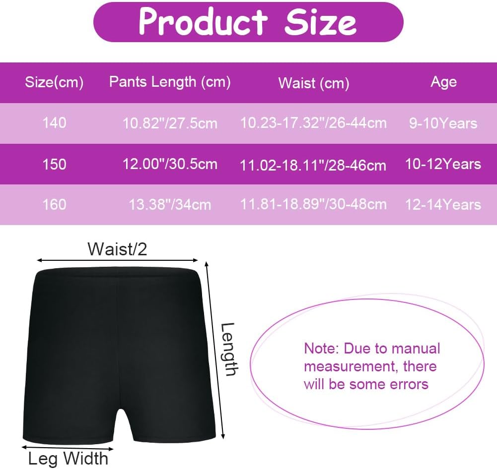 Thumbnail 1 de AOOWU Gymnastics Shorts for Girls – Stretchy Shorts with Elasticated Waist