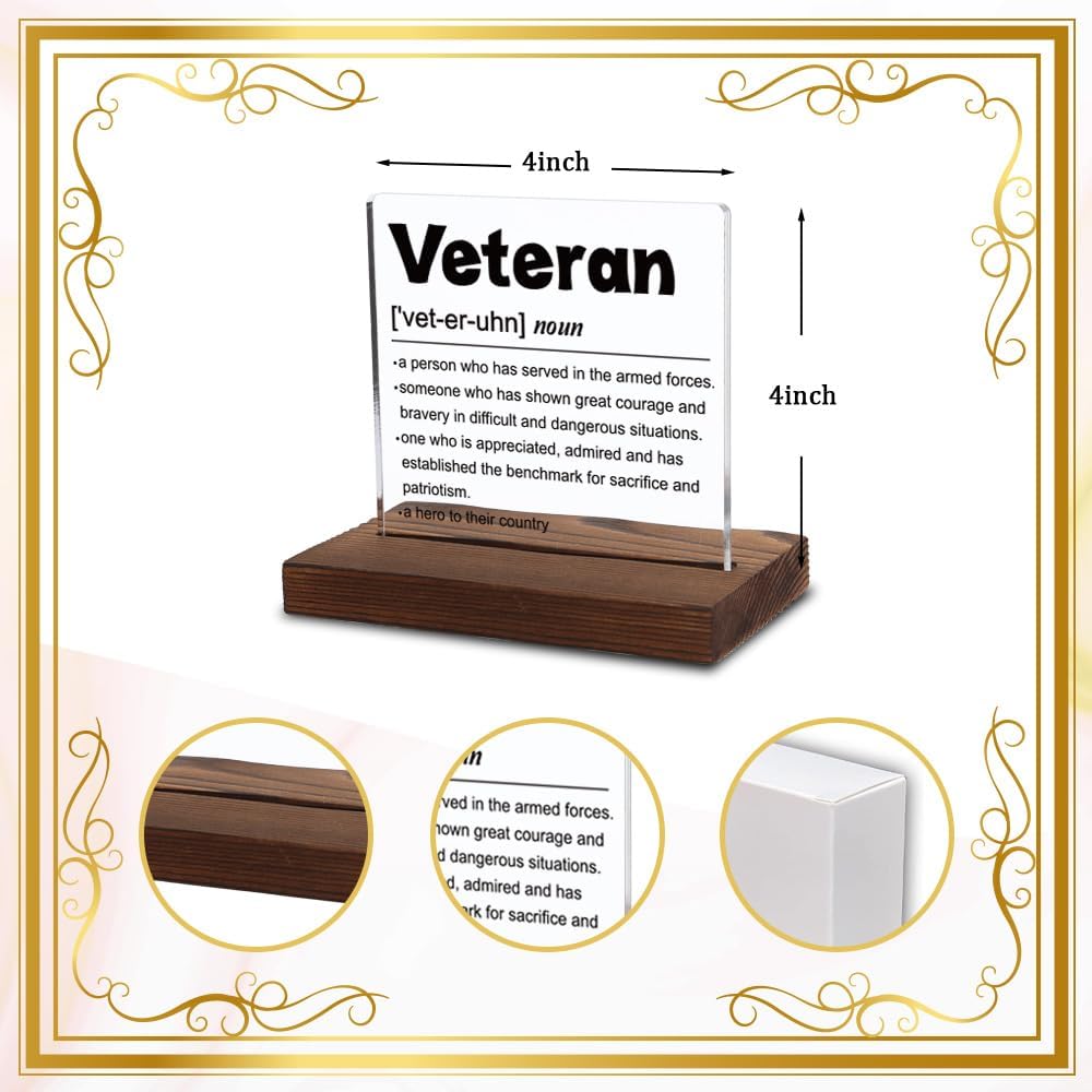 Thumbnail 4 de Acrylic Veteran Plaque 4-inch x 4-inch