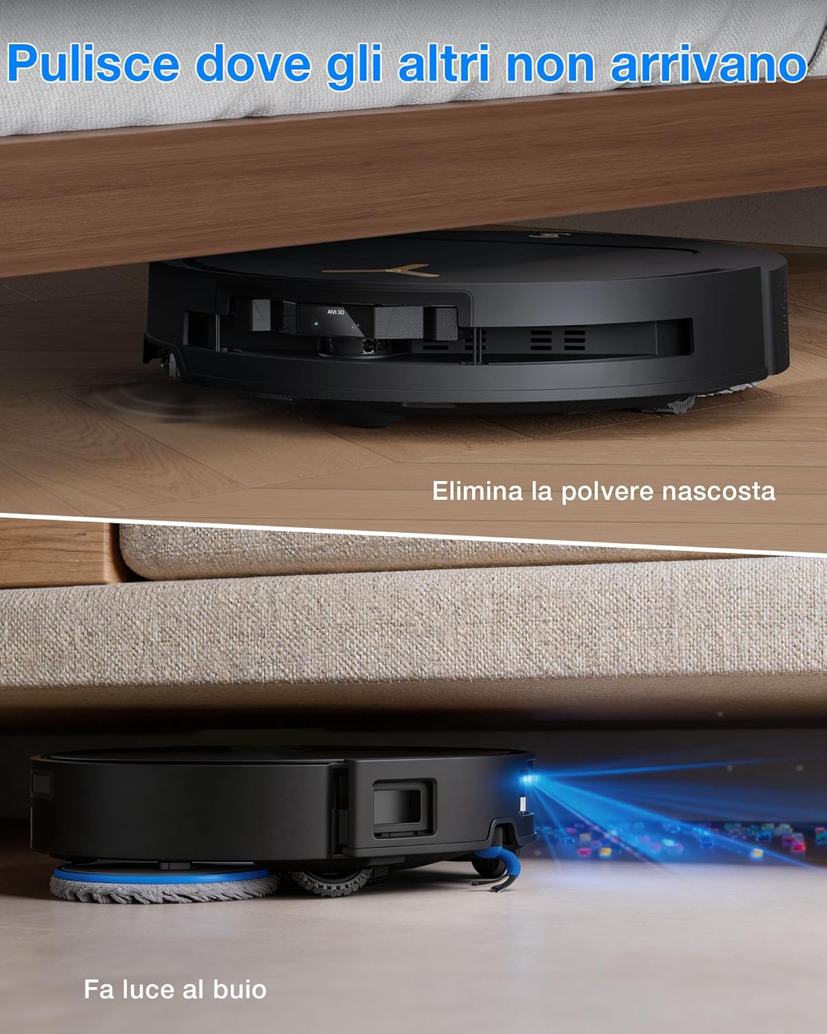 Thumbnail 3 de ECOVACS DEEBOT T50 Pro Omni Gen3 con AIVI 3D 3.0, stazione OMNI e potenza di aspirazione 25.000 Pa