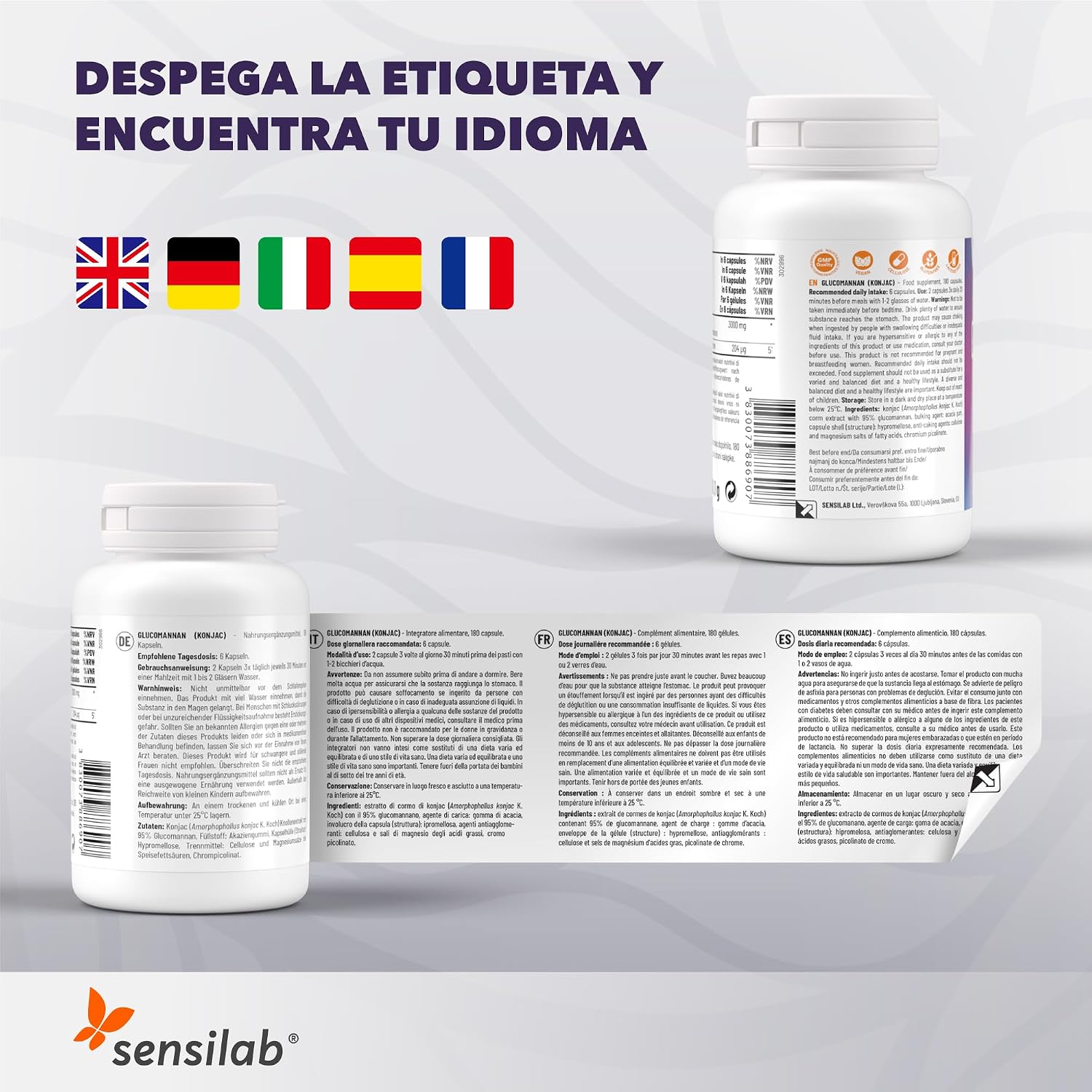 Thumbnail 7 de Sensilab Essentials Glucomanano 3000 mg 🌱 - Vegano y Puro