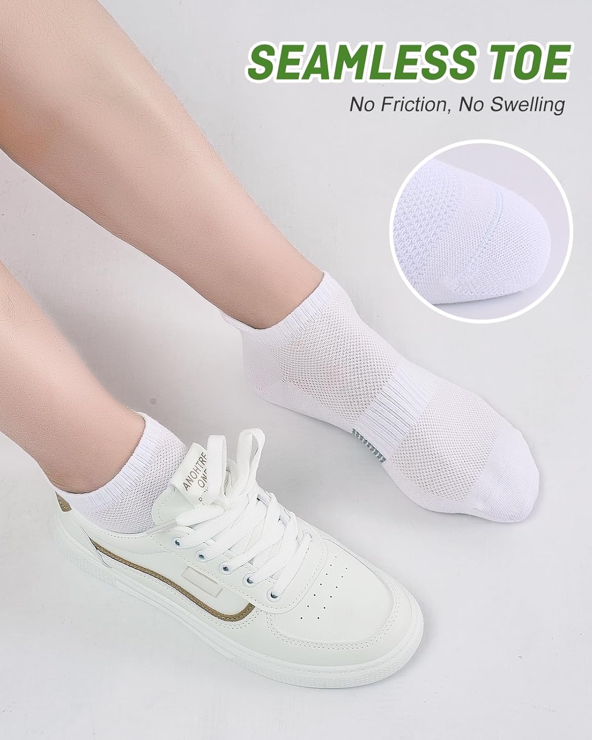 Thumbnail 3 de inaWarm Bamboo Trainer Socks Womens 6 Pairs – Breathable Ankle Running Socks