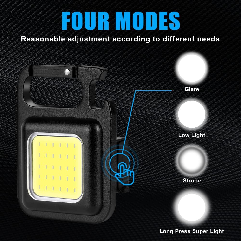 Thumbnail 2 de Flintronic Mini Lampada da Lavoro Portachiavi LED COB, Impermeabile, USB Ricaricabile e Leggera