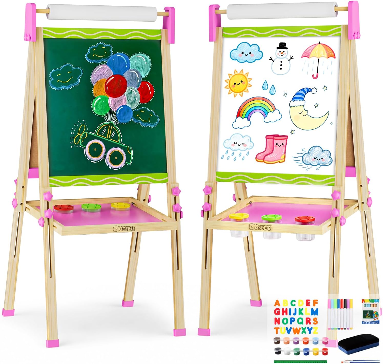 Detalle de Adjustable Wooden Kids' Easel