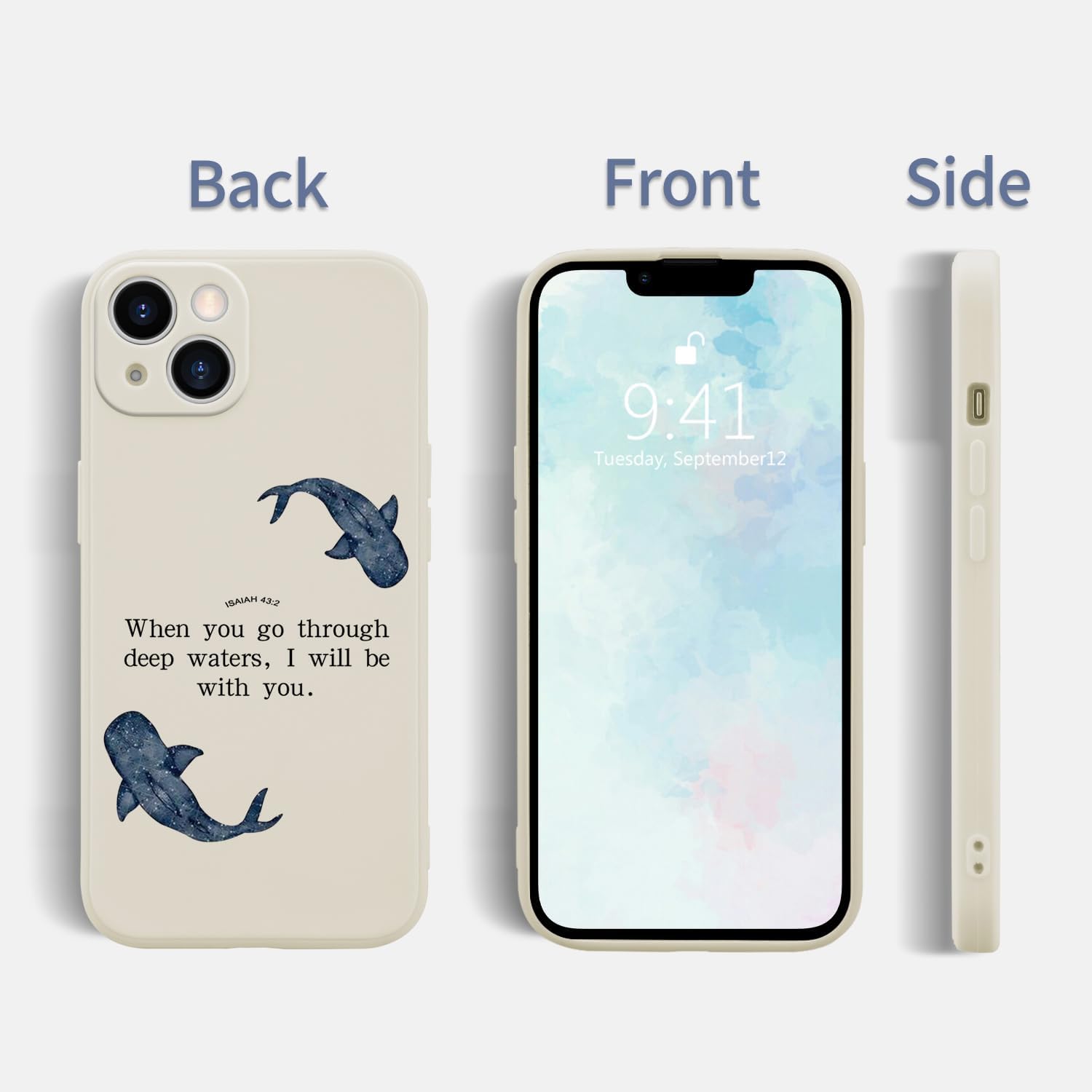 Detalle 2 de Wihytec Ocean Whale Shark Isaiah Case for iPhone 15 Pro, Matte Cover