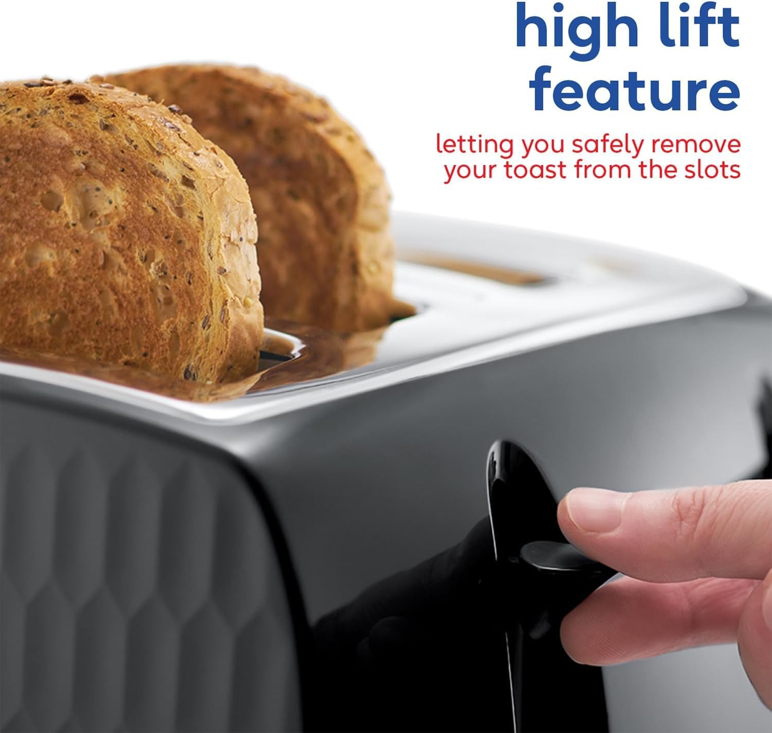 Detalle de Russell Hobbs Honeycomb 4 Slice Toaster (26071) with Independent Wide Slots