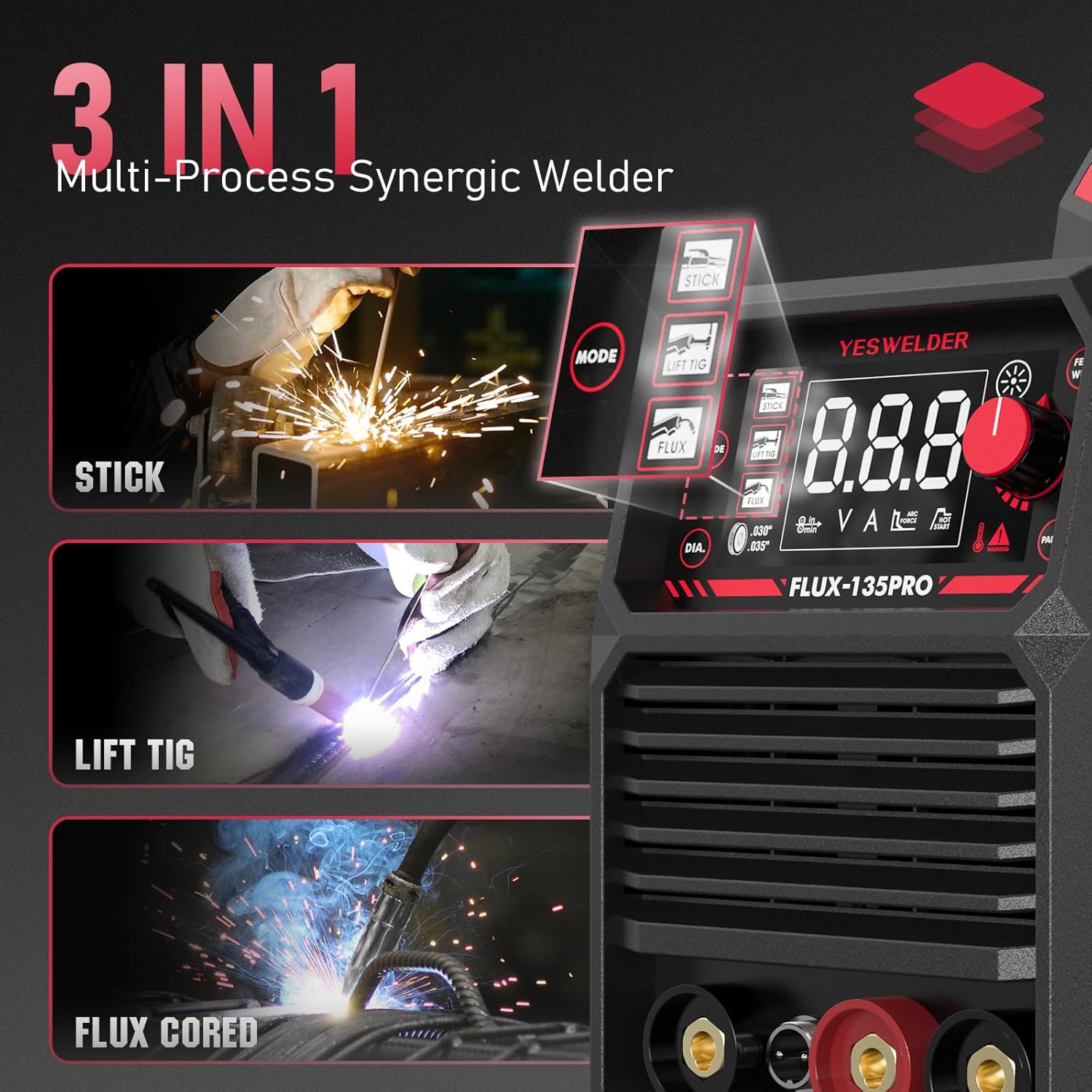 Thumbnail 2 de YESWELDER FLUX-135PRO 135A MIG Welder