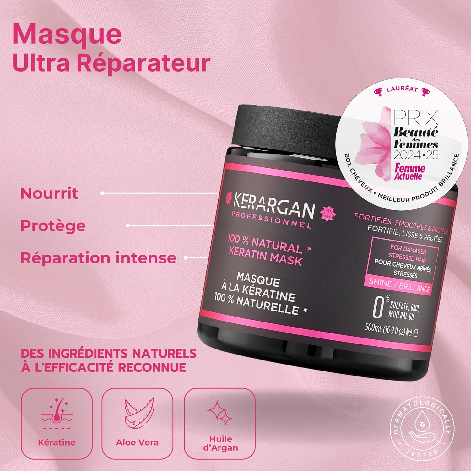 Thumbnail 3 de Kerargan Duo Ultra Réparateur Shampoing & Masque à la Kératine – 2x500 ml