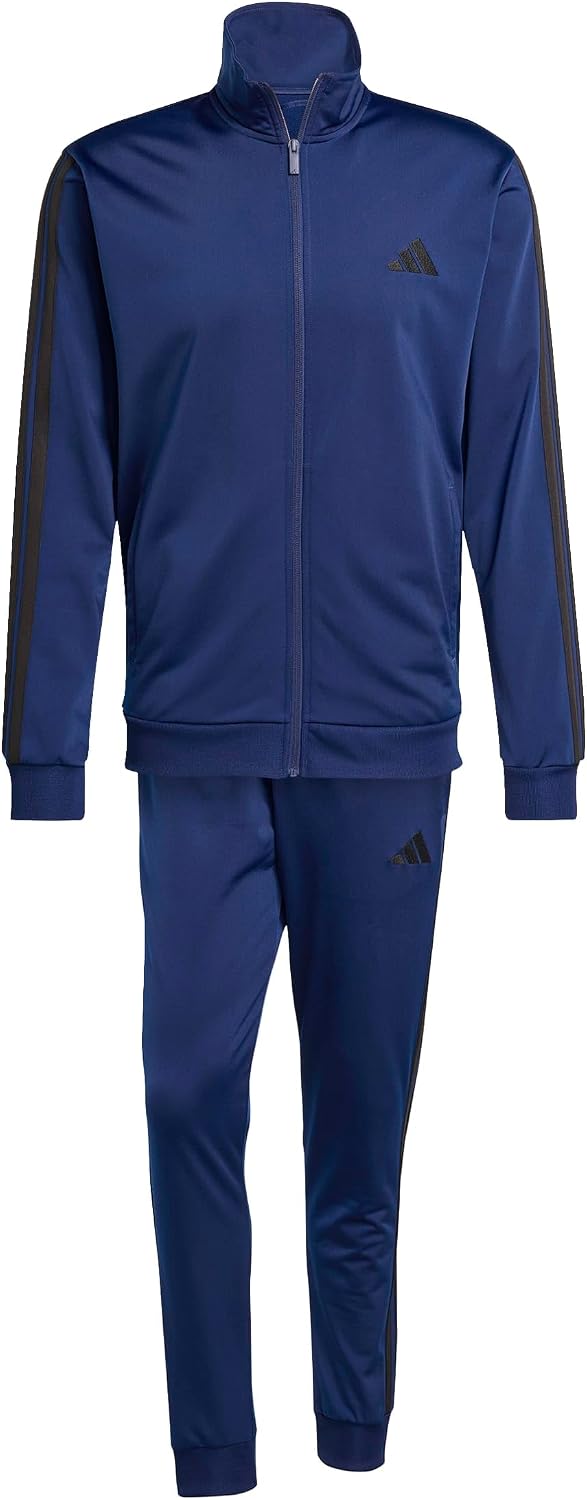 Thumbnail 6 de adidas Herren Sportswear Basic 3 Stripes Tricot Track Suit – Schwarz, Größe L