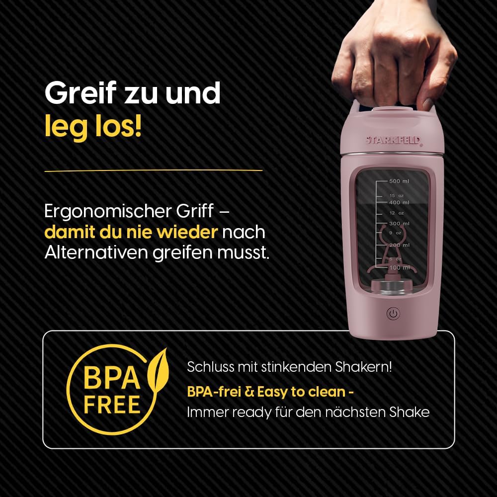 Thumbnail 6 de STARKSHAKE® V4 – Elektrischer Protein-Shaker, pink, 8000 UPM, USB-C, inkl. STARKPOD