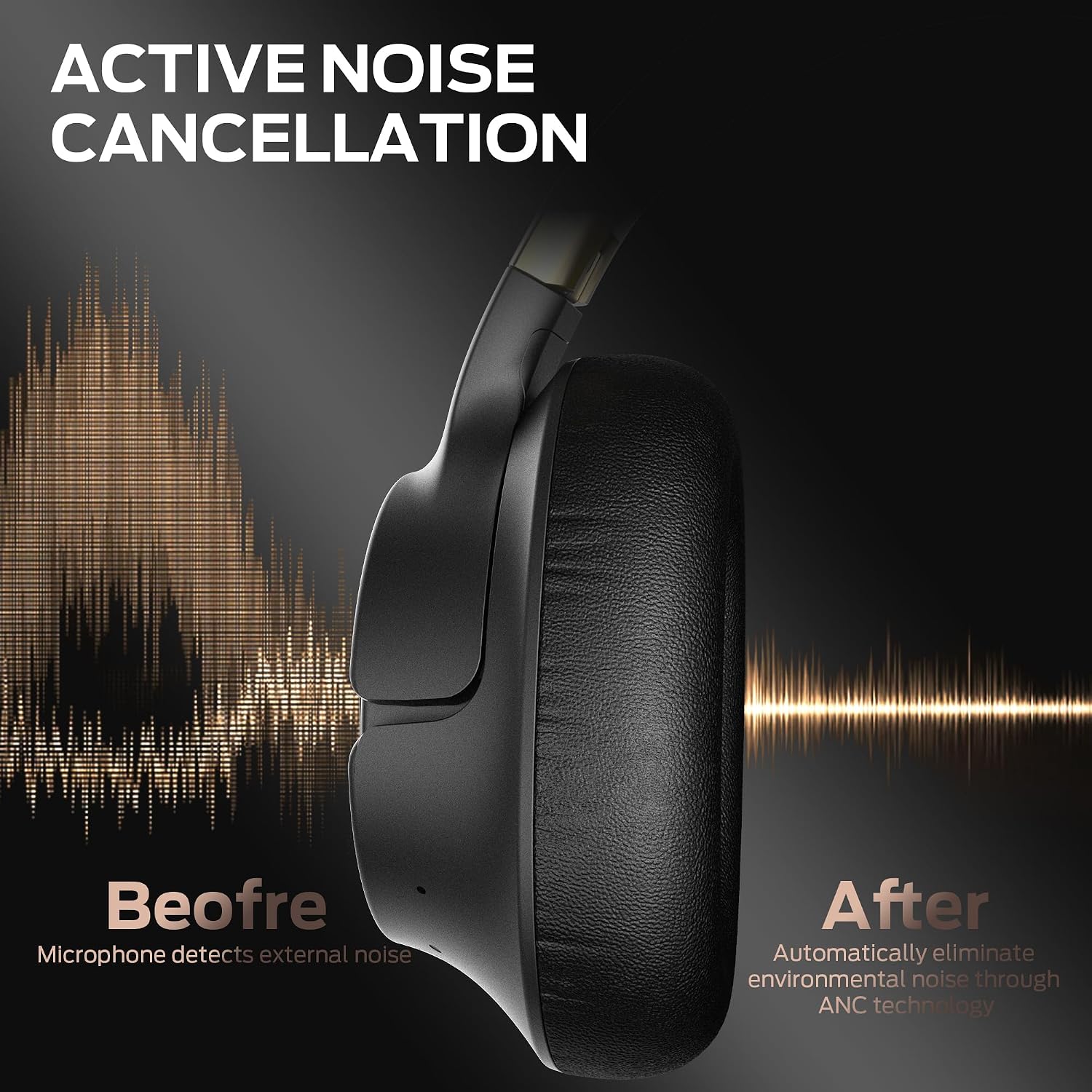 Detalle de Monster wireless headphones, 60-hour playtime