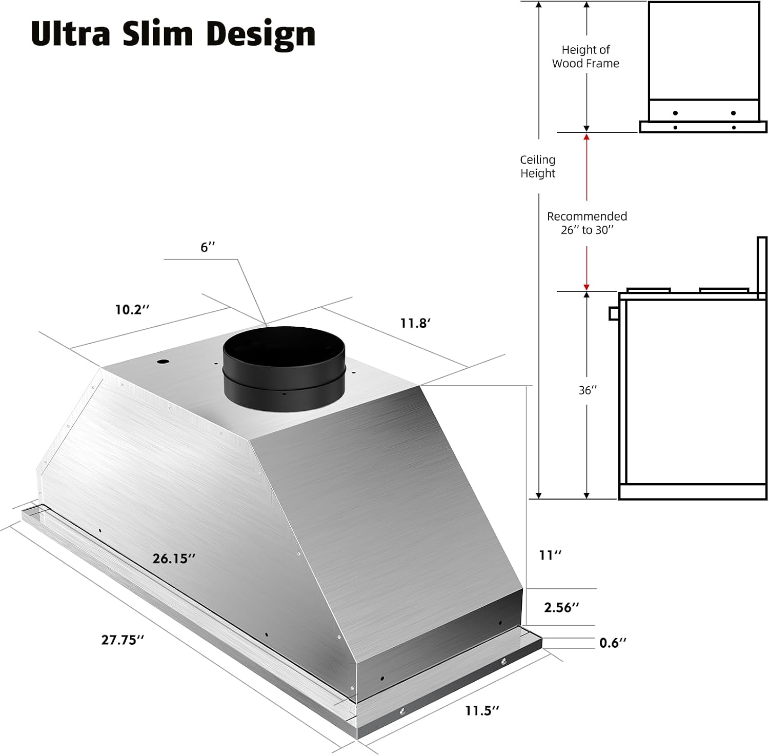 Detalle 2 de IAMSII Range Hood Insert, 30-Inch