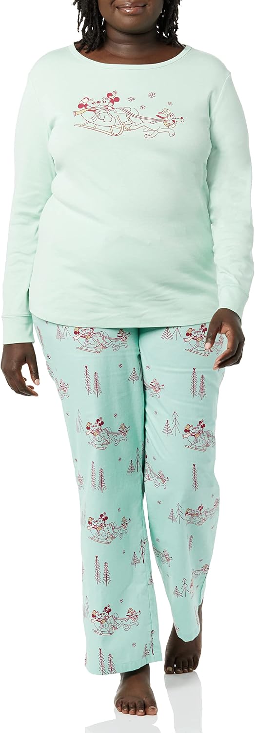 Detalle 2 de Amazon Essentials Flannel Disney Pajama Set for Women