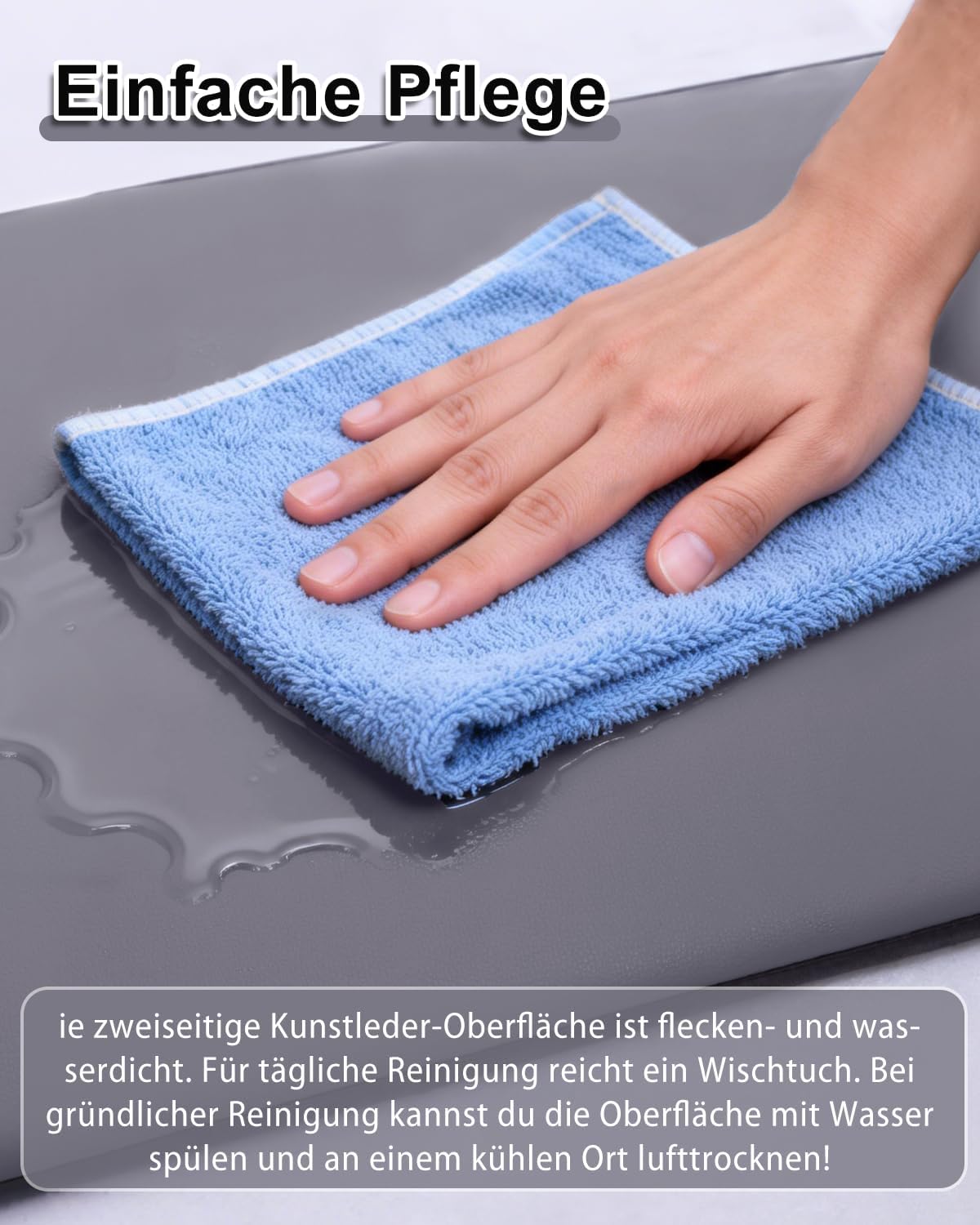 Thumbnail 5 de Favodormir Wassericht Hundematte Outdoor 105 x 70 cm – wasserabweisende Hundematratze aus Kunstleder, waschbar & faltbar für Innen und Reisen
