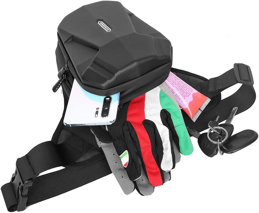 Thumbnail 4 de Gutriff Oberschenkeltasche & Beintasche für Herren und Damen – Sporttasche für Laufen, Radfahren, Motorrad, Arbeit (Schwarz, 26)