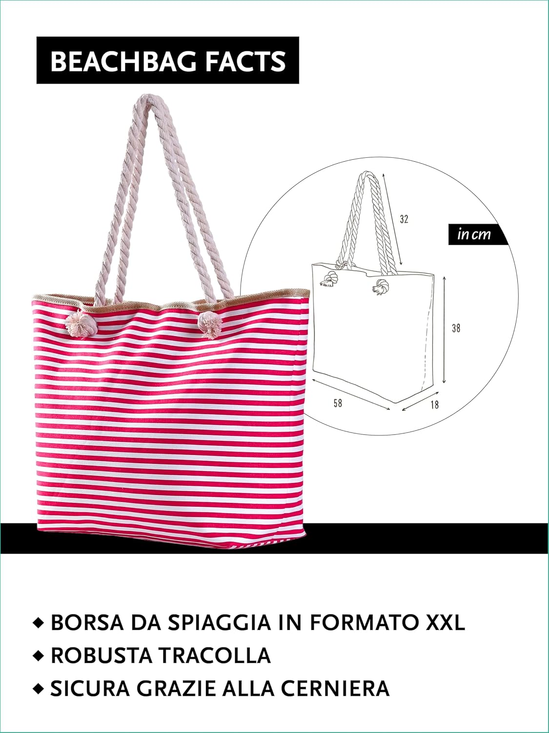 Detalle 2 de DonDon Grande shopper da spiaggia XXL