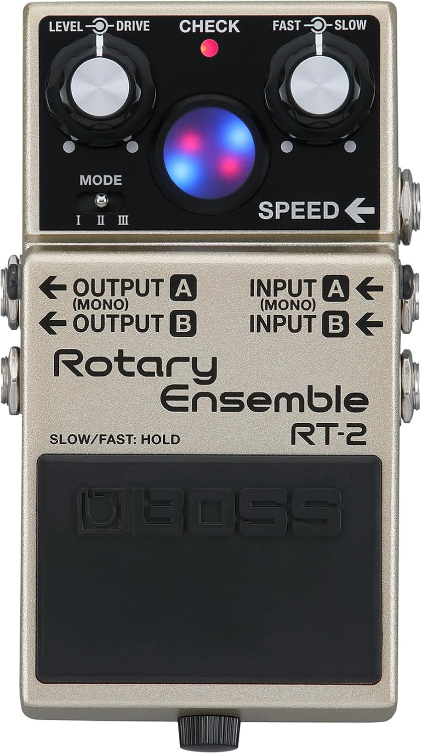 Detalle de BOSS RT-2 Rotary Ensemble Pedal with 3 Modes and Virtual Rotor Display