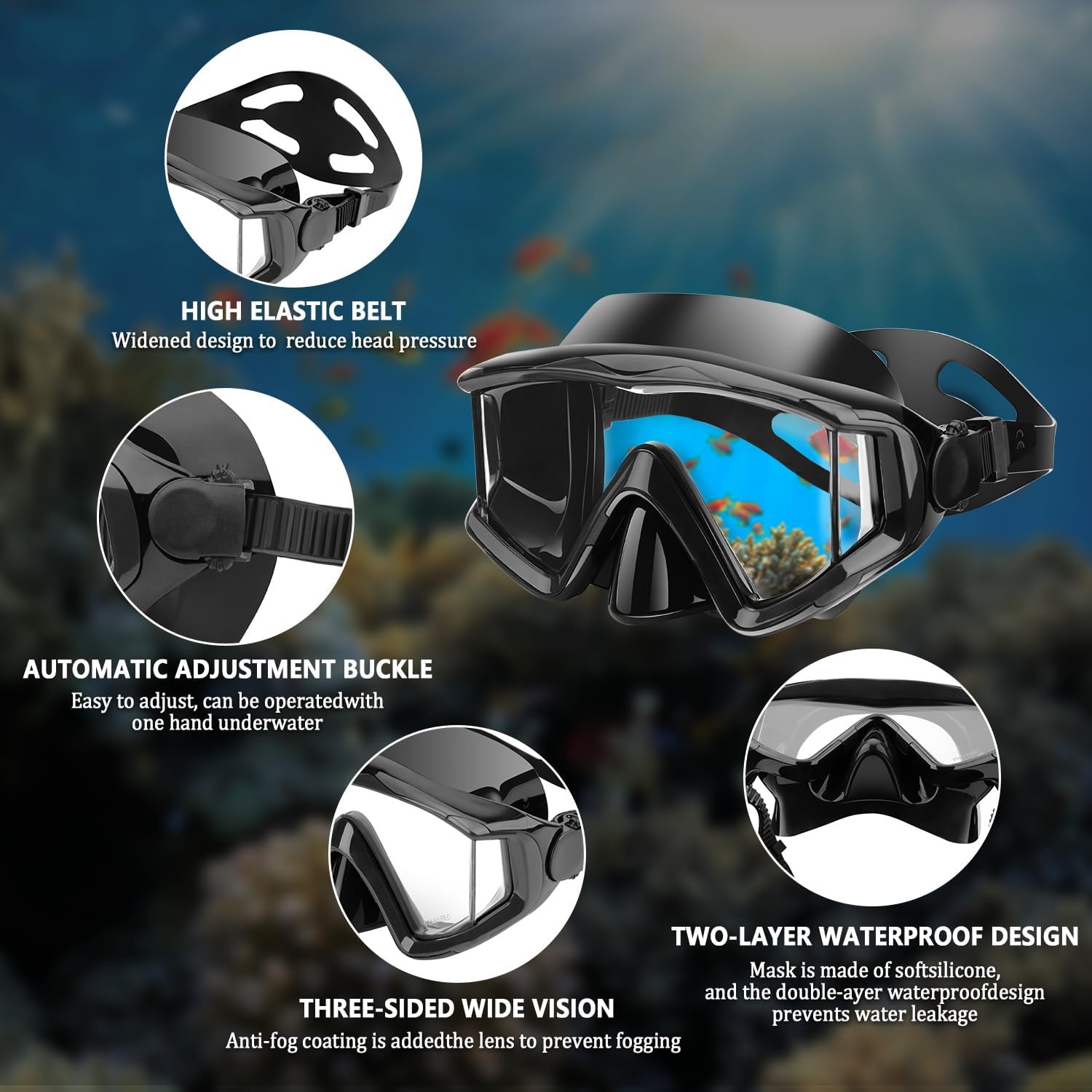 Detalle de Diving Mask with Polycarbonate Lenses