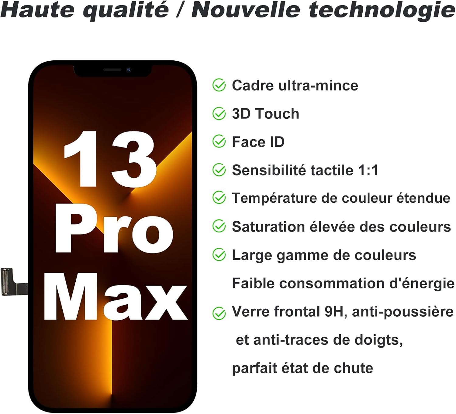 Thumbnail 2 de DIGI4U Écran LCD 6,7'' pour iPhone 13 Pro Max — Kit réparation complet