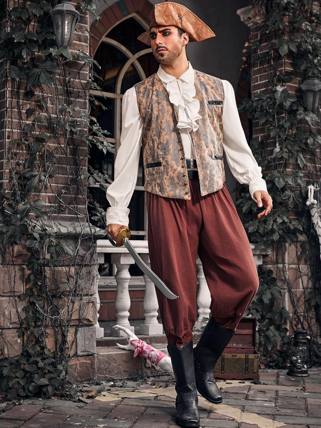 Thumbnail 6 de Runcati Men's Pirate Shirt, Ruffle Front