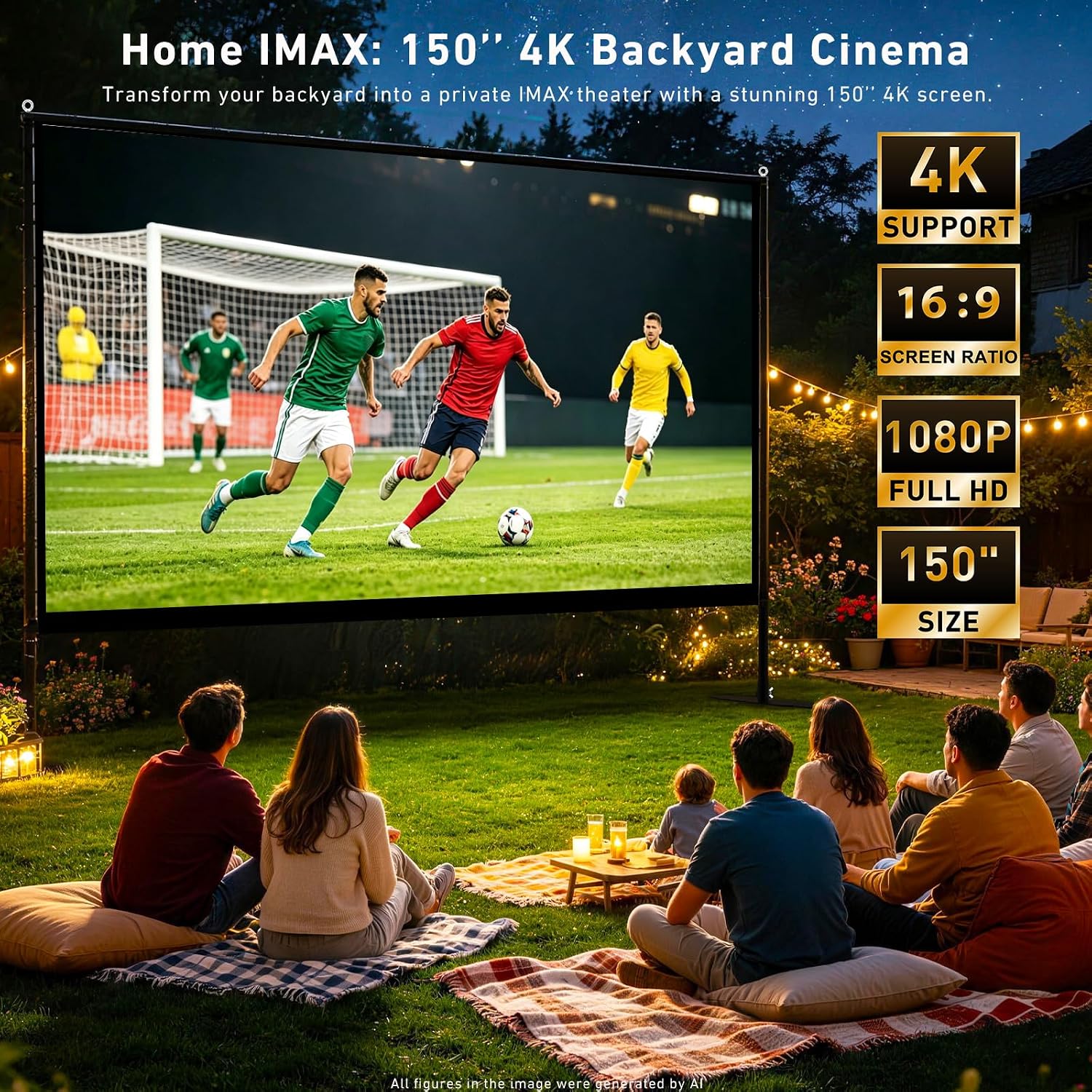 Detalle de Projector Screen, 150-Inch