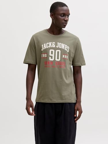 Thumbnail 7 de JACK & JONES JJethan Tee SS – Lot de 3 T-Shirts à col rond, Vert Olive, Regular Fit, Hommes