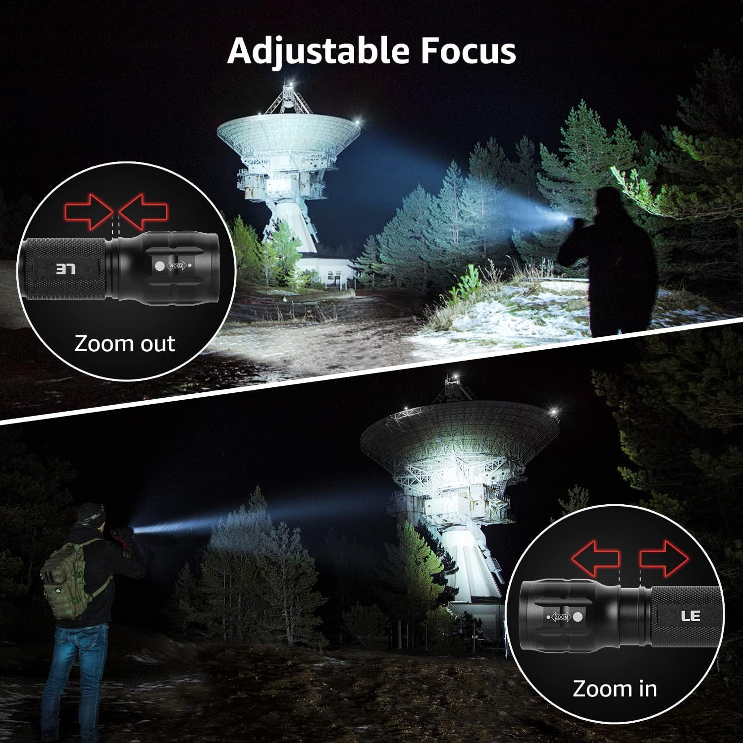 Detalle 1 de LE LED Torch LE1000 Powerful Handheld Flashlight