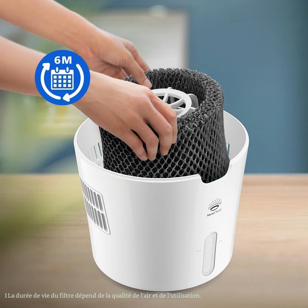 Detalle de Filtre d'humidification Philips Original NanoCloud HU4816 – 6 mois, pour humidificateur série 2000